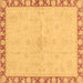 Square Oriental Brown Traditional Rug, abs3962brn