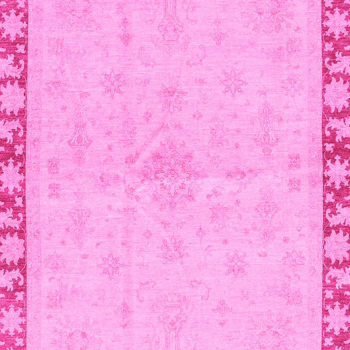 Machine Washable Oriental Pink Traditional Rug, wshabs3962pnk