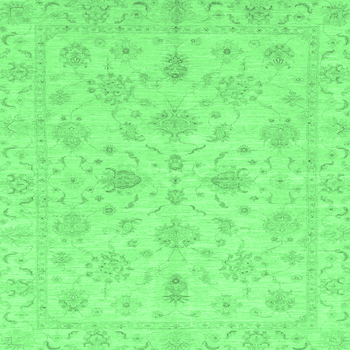 Square Oriental Emerald Green Traditional Rug, abs3963emgrn