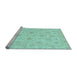 Sideview of Machine Washable Oriental Light Blue Traditional Rug, wshabs3963lblu