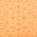 Square Machine Washable Oriental Orange Traditional Area Rugs, wshabs3963org