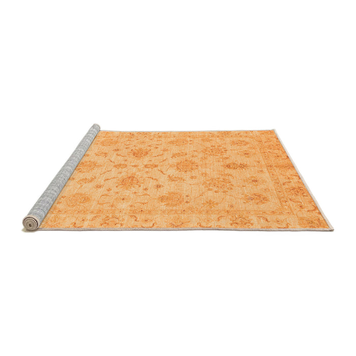 Sideview of Machine Washable Oriental Orange Traditional Area Rugs, wshabs3963org