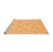 Sideview of Machine Washable Oriental Orange Traditional Area Rugs, wshabs3963org