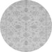 Round Oriental Gray Traditional Rug, abs3963gry