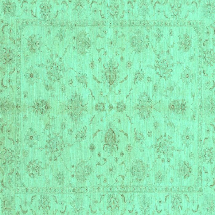 Square Oriental Turquoise Traditional Rug, abs3963turq
