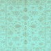 Square Oriental Light Blue Traditional Rug, abs3963lblu