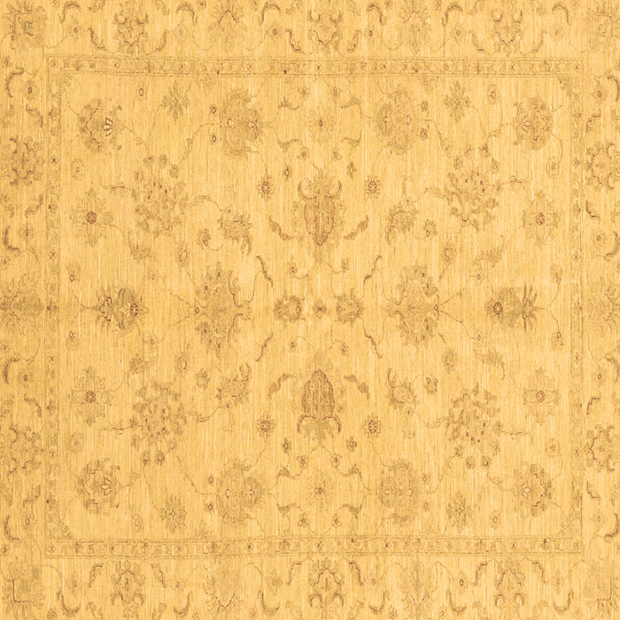 Square Oriental Brown Traditional Rug, abs3963brn
