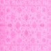 Square Oriental Pink Traditional Rug, abs3963pnk