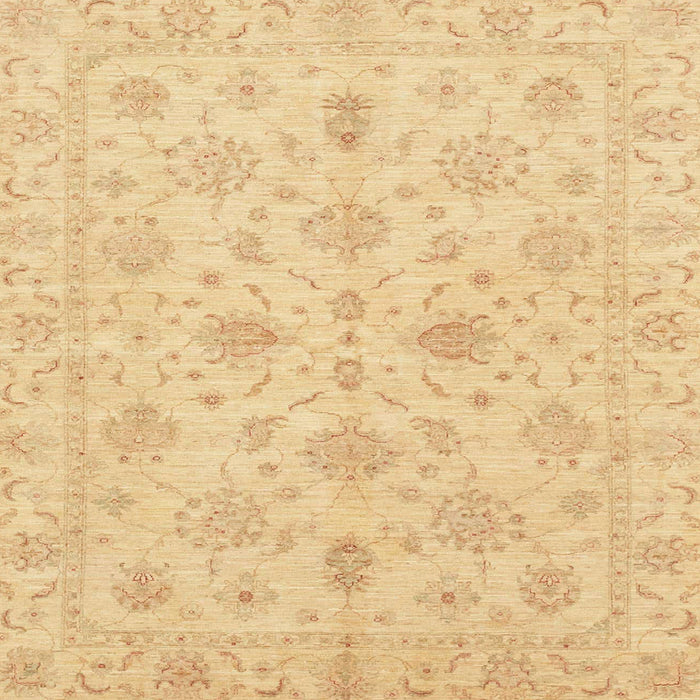 Square Abstract Mustard Yellow Oriental Rug, abs3963