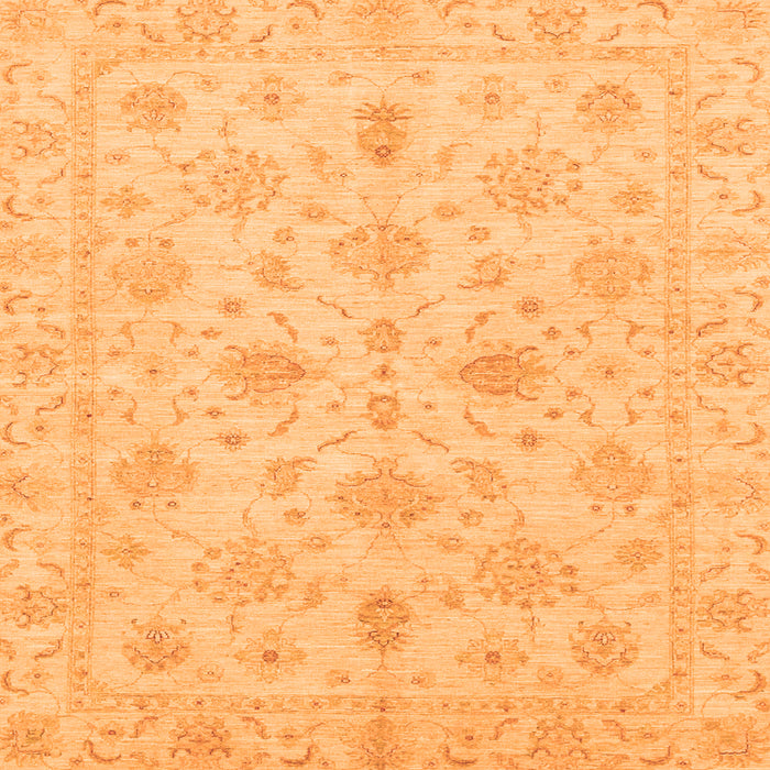 Square Oriental Orange Traditional Rug, abs3963org