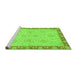 Sideview of Machine Washable Oriental Green Traditional Area Rugs, wshabs3964grn