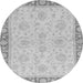 Round Oriental Gray Traditional Rug, abs3964gry