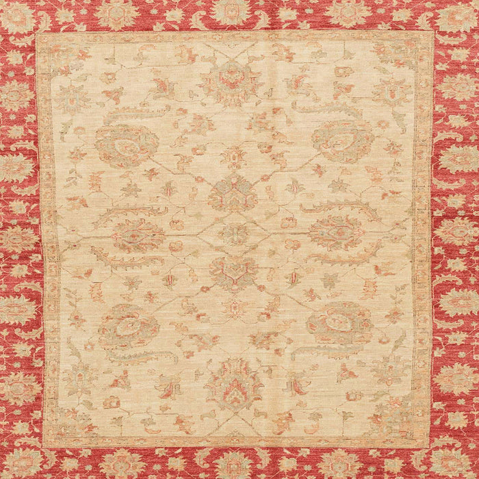 Square Abstract Yellow Oriental Rug, abs3964