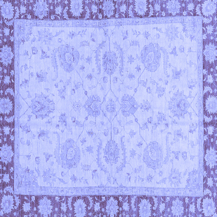 Square Oriental Blue Traditional Rug, abs3964blu