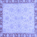 Square Oriental Blue Traditional Rug, abs3964blu