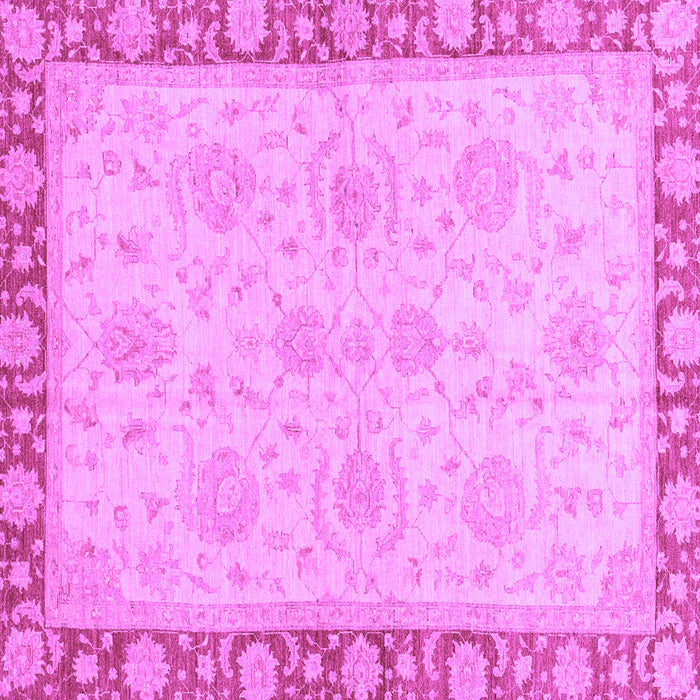 Square Machine Washable Oriental Purple Traditional Area Rugs, wshabs3964pur