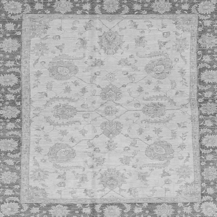 Square Machine Washable Oriental Gray Traditional Rug, wshabs3964gry