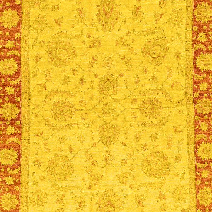 Machine Washable Oriental Yellow Traditional Rug, wshabs3964yw