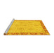 Sideview of Machine Washable Oriental Yellow Traditional Rug, wshabs3964yw