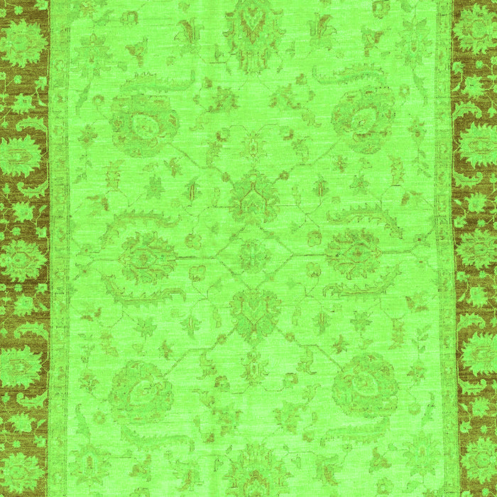 Machine Washable Oriental Green Traditional Area Rugs, wshabs3964grn