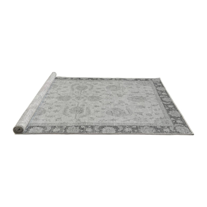 Sideview of Machine Washable Oriental Gray Traditional Rug, wshabs3964gry