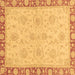 Square Machine Washable Oriental Brown Traditional Rug, wshabs3964brn