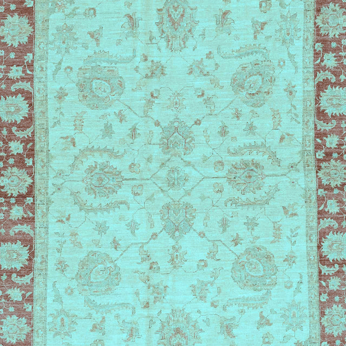 Machine Washable Oriental Light Blue Traditional Rug, wshabs3964lblu