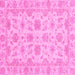 Square Oriental Pink Traditional Rug, abs3965pnk