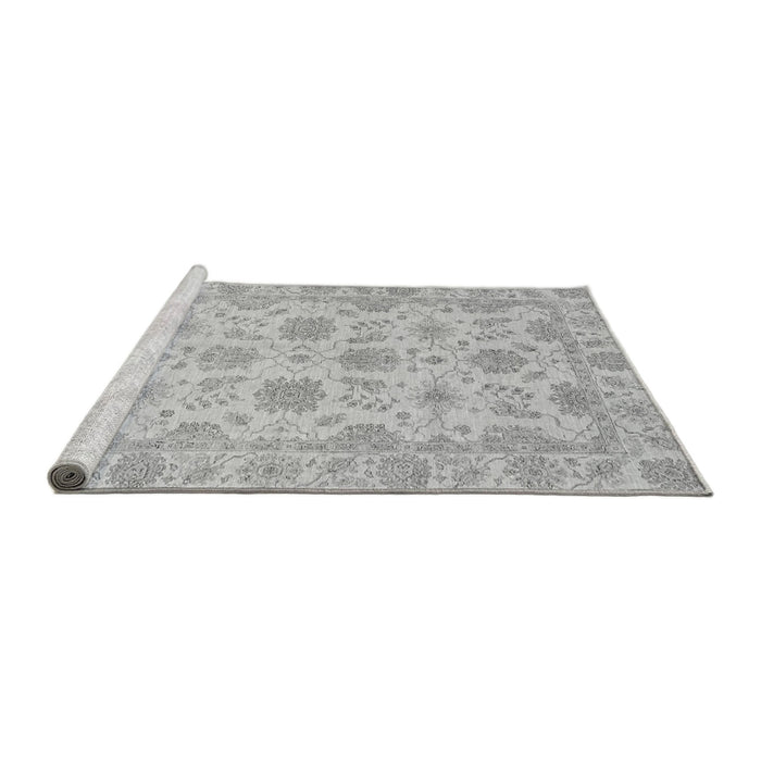 Sideview of Machine Washable Oriental Gray Traditional Rug, wshabs3965gry