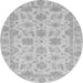 Round Oriental Gray Traditional Rug, abs3965gry