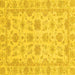 Square Oriental Yellow Traditional Rug, abs3965yw