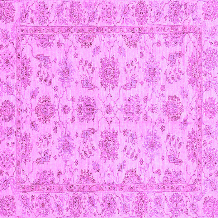 Square Machine Washable Oriental Purple Traditional Area Rugs, wshabs3965pur