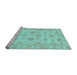 Sideview of Machine Washable Oriental Light Blue Traditional Rug, wshabs3965lblu