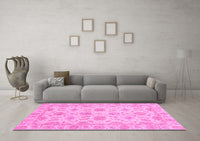 Machine Washable Oriental Pink Traditional Rug, wshabs3965pnk