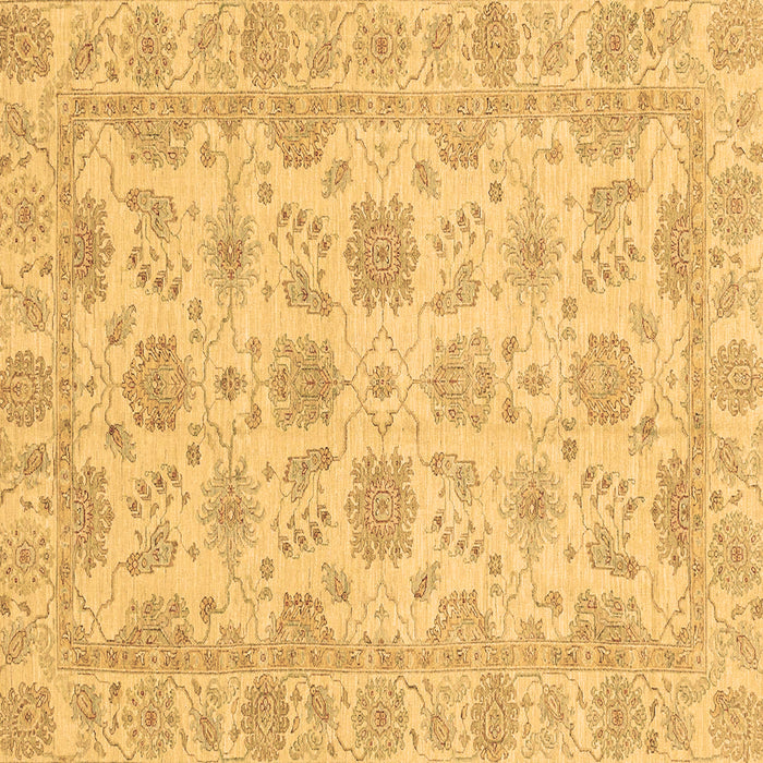 Square Oriental Brown Traditional Rug, abs3965brn