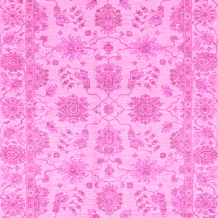 Machine Washable Oriental Pink Traditional Rug, wshabs3965pnk