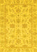 Machine Washable Oriental Yellow Traditional Rug, wshabs3965yw