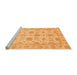 Sideview of Machine Washable Oriental Orange Traditional Area Rugs, wshabs3965org