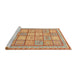 Sideview of Machine Washable Abstract Orange Rug, wshabs3966