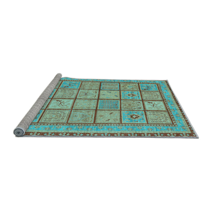 Sideview of Machine Washable Abstract Light Blue Modern Rug, wshabs3966lblu
