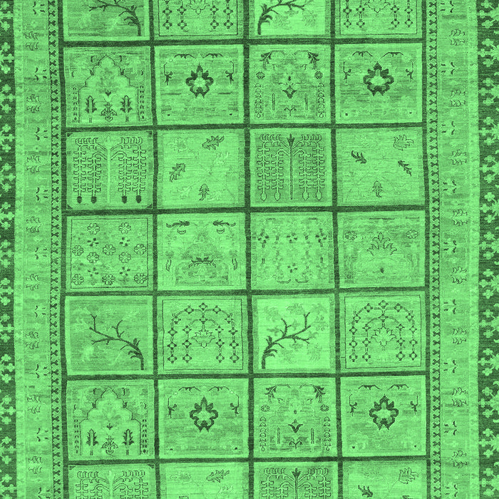 Machine Washable Abstract Emerald Green Modern Area Rugs, wshabs3966emgrn