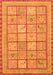 Machine Washable Abstract Orange Modern Area Rugs, wshabs3966org