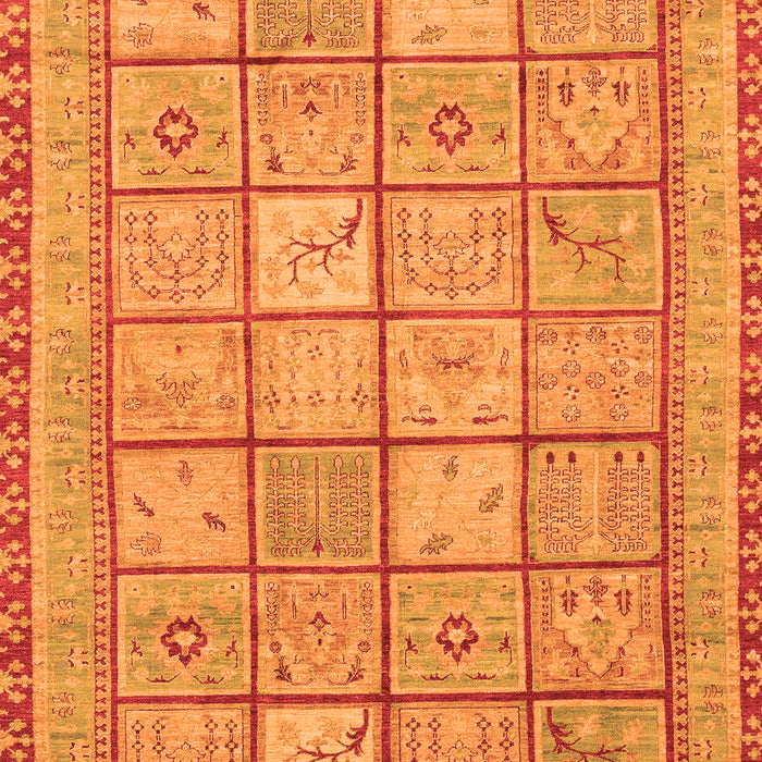 Machine Washable Abstract Orange Modern Area Rugs, wshabs3966org