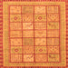 Square Abstract Orange Modern Rug, abs3966org