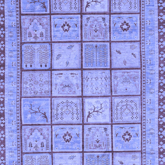 Machine Washable Abstract Blue Modern Rug, wshabs3966blu