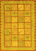 Machine Washable Abstract Yellow Modern Rug, wshabs3966yw