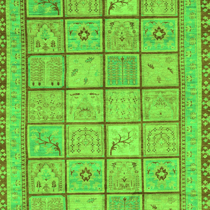 Abstract Green Modern Rug, abs3966grn