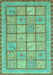 Abstract Turquoise Modern Rug, abs3966turq