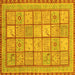 Square Abstract Yellow Modern Rug, abs3966yw