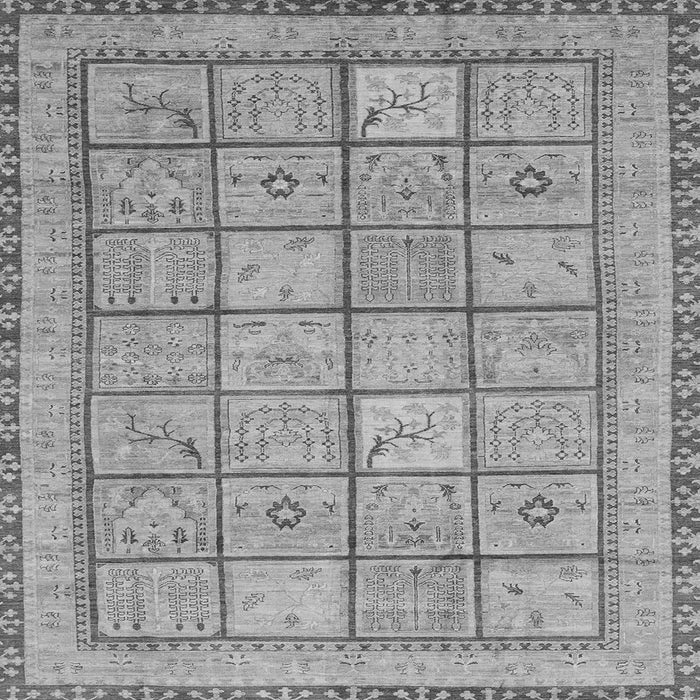 Square Machine Washable Abstract Gray Modern Rug, wshabs3966gry